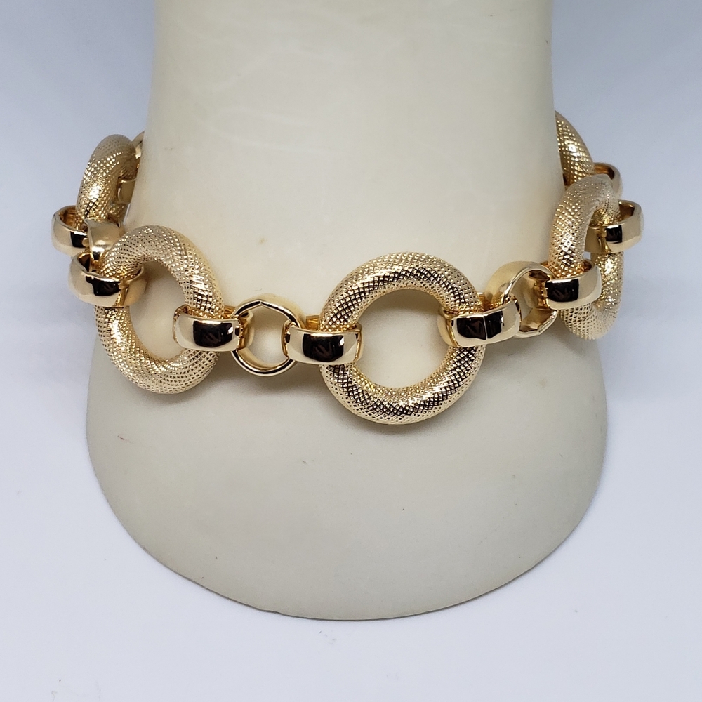 Designer Dolce Vita, 18k Gold over Brass Link Bracelet